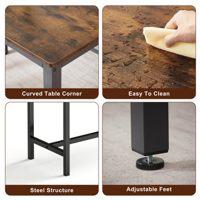 Dining Table Set, Bar With 2 Dining Table Benches