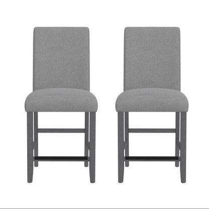 Wallace Bay Zeph Gray Upholstered Barstools, Set Of 2