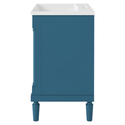 24  Bathroom Vanity With Top Sink, 2-Tier Modern Bathroom Storage Cabinet, Single Sink Bathroom Vanity, Large Storage Shelves