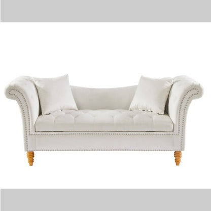 Velvet Ottoman