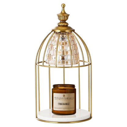 Swokazoe Candle Warmer Lamp for Top-Down Candle Melting Vintage Aromatherapy Wax Melting lampNight Lamp (Gold)