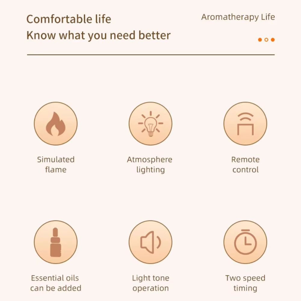 Flame Effect LED Aromatherapy Diffuser