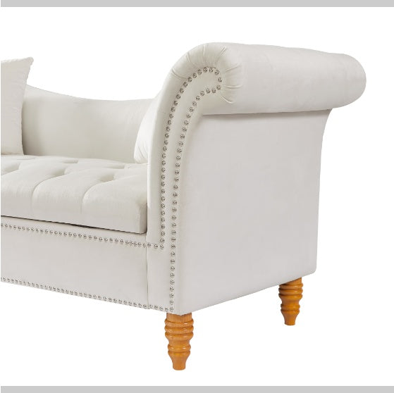 Velvet Ottoman