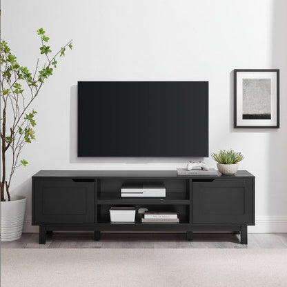 Modern 2-Door Open Storage TV Stand For TVs Up To 65 Inches