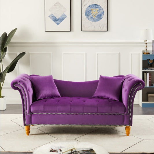 Velvet Ottoman