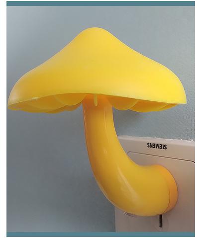 Light-Controlled Colorful Mushroom Night Light Lamp