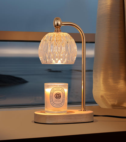 MEIXISUE Candle Warming LightFragrance Electric Melt Wax Warmer Candle Lamp Timer and Dimmer House Warming Bedroom Decor with 2 Bulbs for Women Gifts Candle Jars Living Room