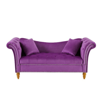 Velvet Ottoman