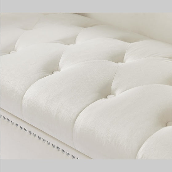 Velvet Ottoman