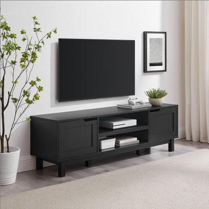 Modern 2-Door Open Storage TV Stand For TVs Up To 65 Inches