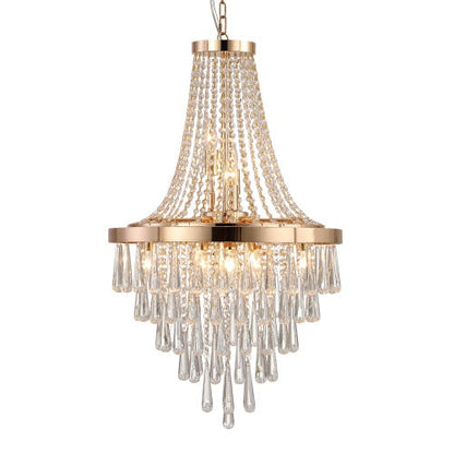 Golden Crystal Chandelier, Large Modern Luxury Chandelier For Living Room, Dining Room, Bedroom, Hallway - Bulb Not Included Unavailable Platforms- Temu
