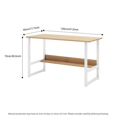 Wooden Computer Desk With Storage Rack