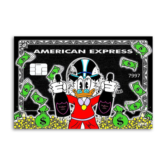IFUNEW Graffiti Monopolys Scrooge McDuck Millionaire Money Poster Decorative Painting Canvas Wall Art Living Room Posters Bedroom Painting 24x36inch(60x90cm) Unframed