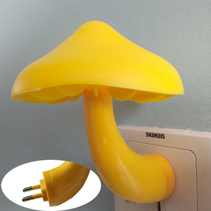Light-Controlled Colorful Mushroom Night Light Lamp