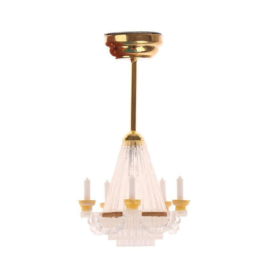 LUOZZY Dollhouse Chandelier Lights Ceiling Candle Chandelier Miniature Chandeliers for Dollhouse Led Chandelier