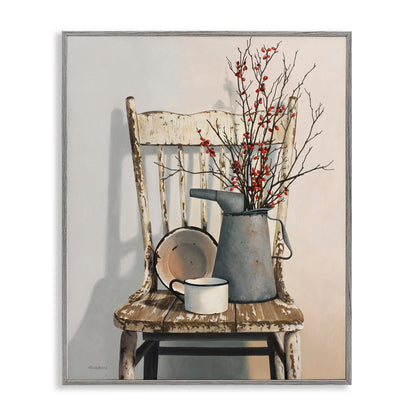 Stupell Industries Vintage Rustic Things Neutral Painting Framed Giclee Art Design by Cecile Baird