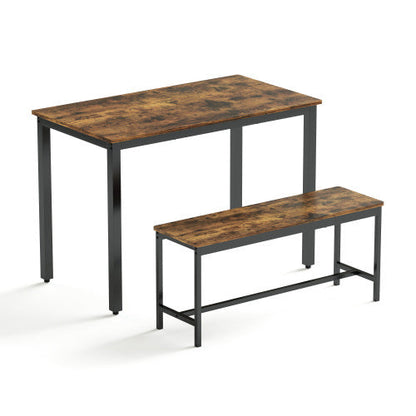 Dining Table Set, Bar With 2 Dining Table Benches