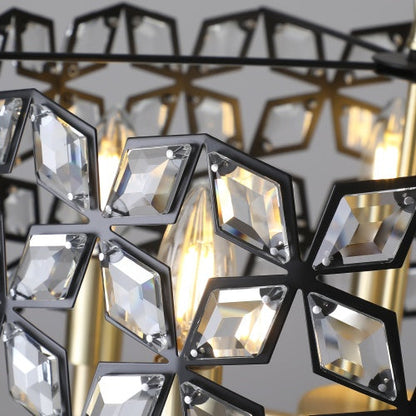 Modern Crystal Chandelier, Suitable For Living Room Round Crystal Lamp Luxury Home Decoration Lamps-Unusable Platform - Temu