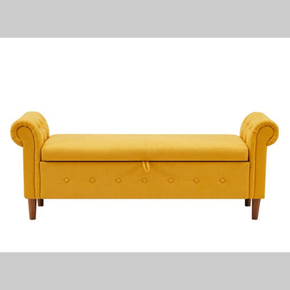 Yellow Multifunctional Storage Rectangular Sofa Stool