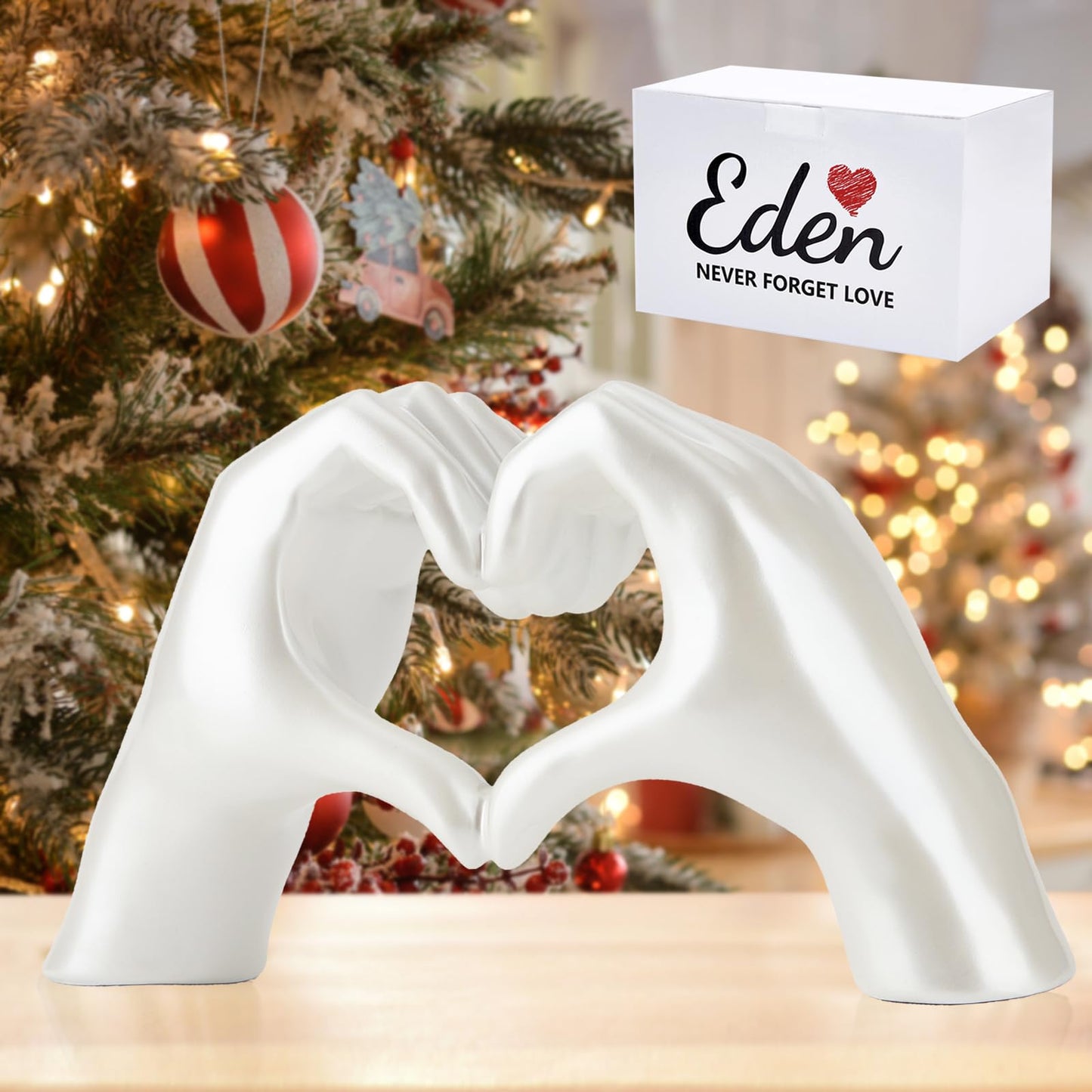 Xmeden White Decor for Living Room Bedroom Bookshelf Coffe Table Personalized Finger Home Accents Modern Art Aesthetic Statues Resin Sculpture for Reading Decor